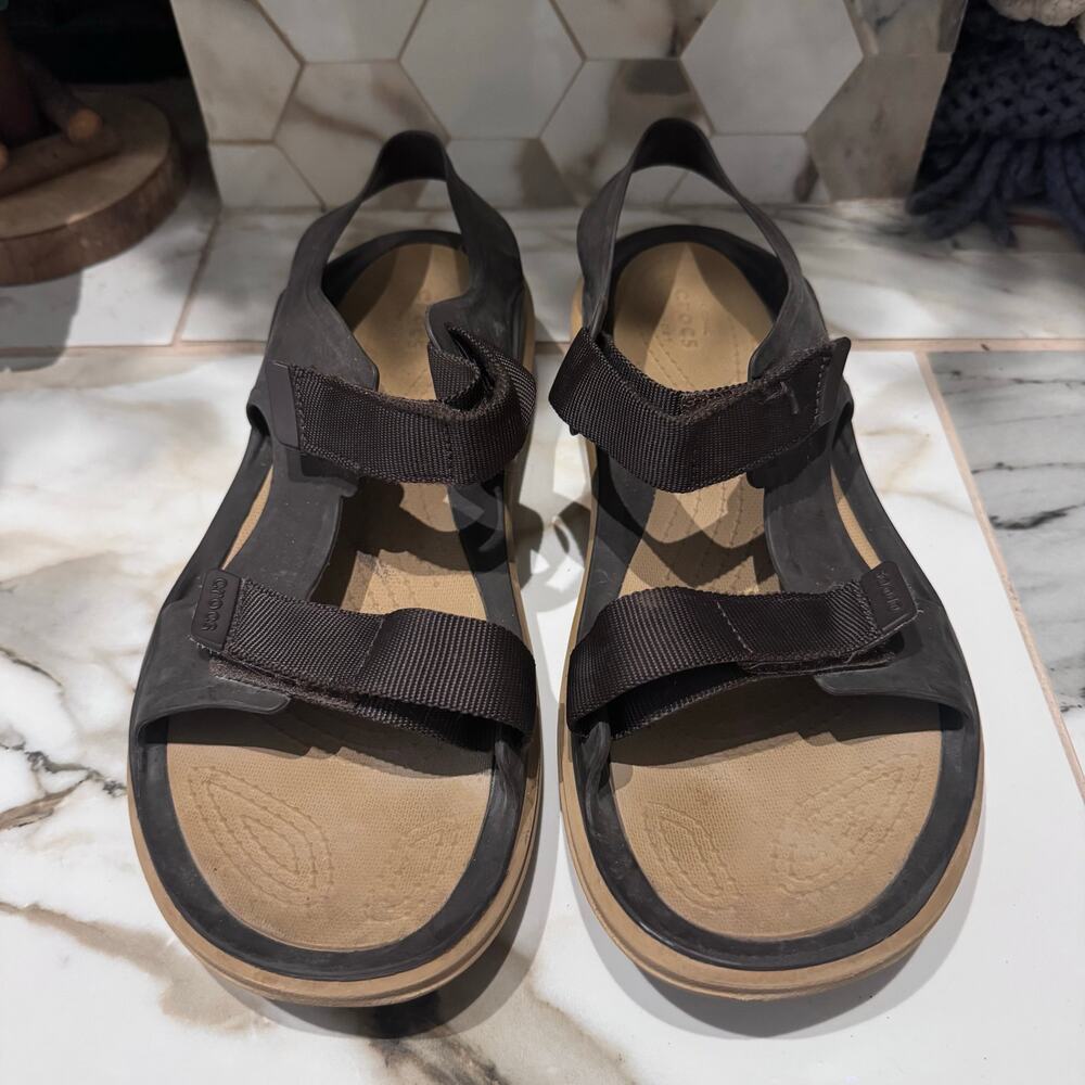 Crocs Sandals Men's Size 13 Black‎ Swiftwater Splash Water Shoes Beach Pool